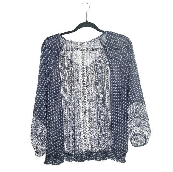 Charming Charlie Sheer Cinched Bottom Top - Picture 2 of 3